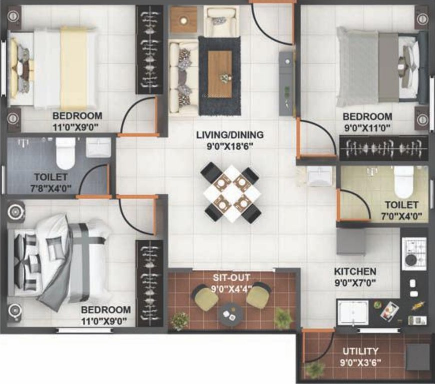  bavisha gardeniaa phase 2 Floor Plan Floor Plan