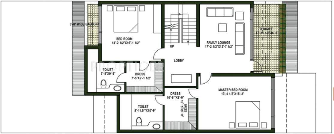 Jaypee Town Homes (4BHK+4T (5,406 sq ft)   Servant Room 5406 sq ft)
