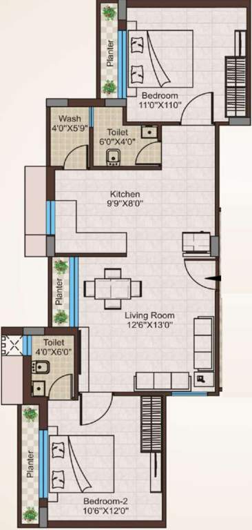  mangalam heights 01 Floor Plan Floor Plan