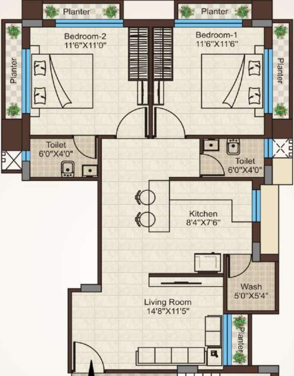  mangalam heights 01 Floor Plan Floor Plan