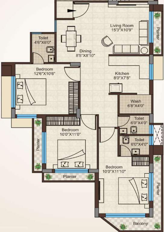  mangalam heights 01 Floor Plan Floor Plan