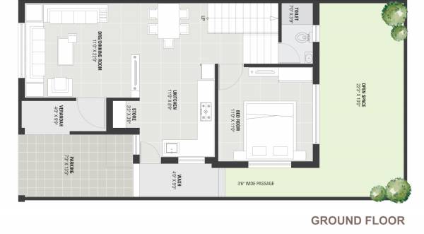  pushpvan-bunglows-and-arcade Floor Plan Ground Floor Plan