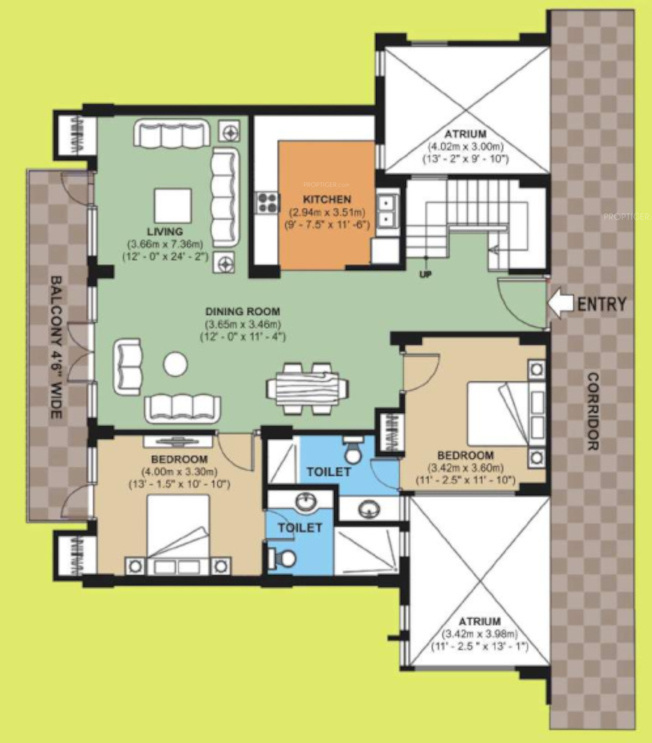 city Floor Plan Lower Level Duplex Plan