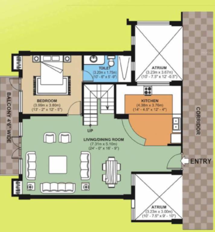 city Floor Plan Lower Level Duplex Plan