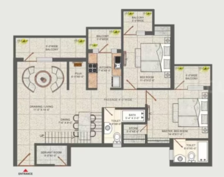 classique Floor Plan Upper Level Duplex Plan