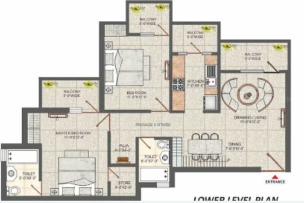 classique Floor Plan Upper Level Duplex Plan