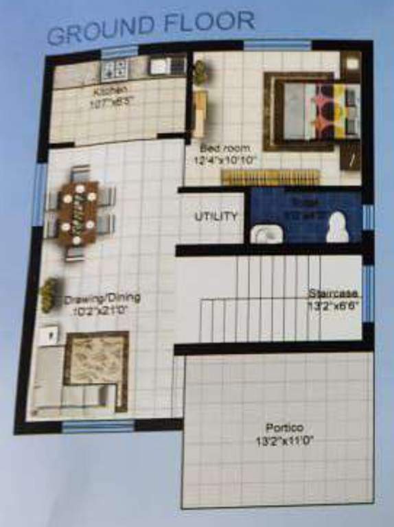  subhadra villa Floor Plan Ground Floor Plan
