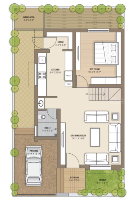  green Floor Plan Ground Floor Plan