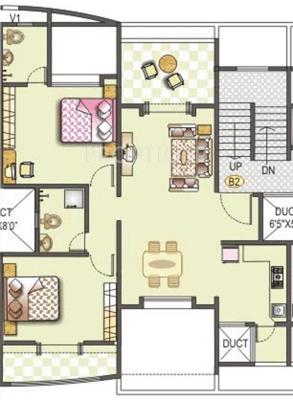 Unicons Echinus Court (2BHK+2T (1,150 sq ft) 1150 sq ft)