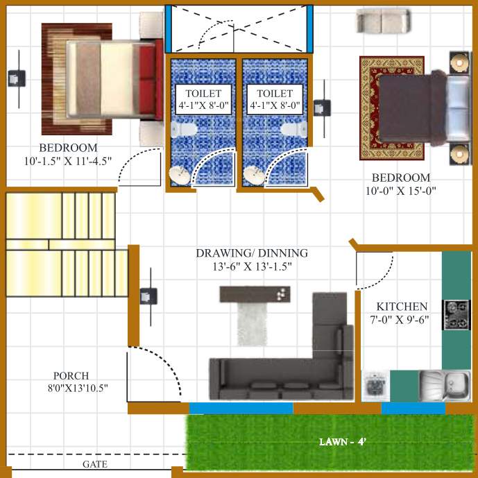 green valley Floor Plan Ground Floor Plan