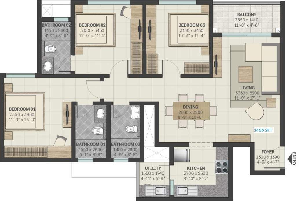  manhattan towers town park phase 1 w 4 and 5 Floor Plan Floor Plan