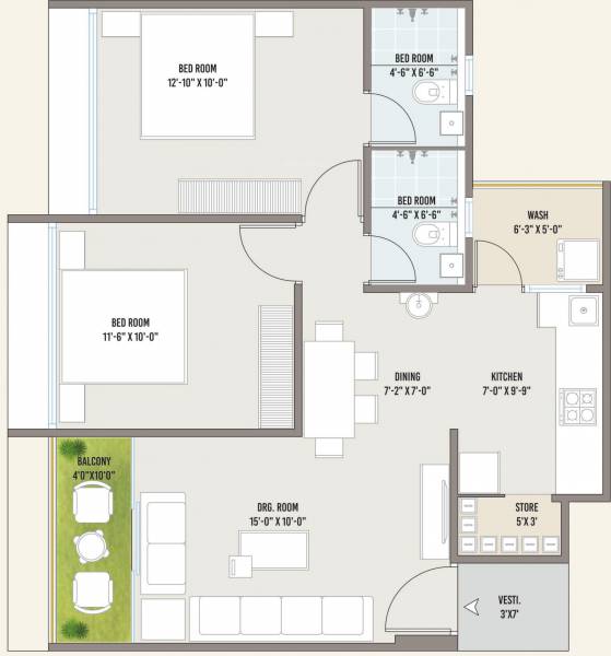  siddhi-greens Floor Plan Floor Plan