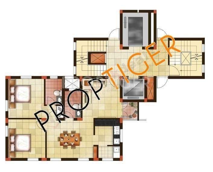 Indus Amber (2BHK+2T (1,010 sq ft) 1010 sq ft)