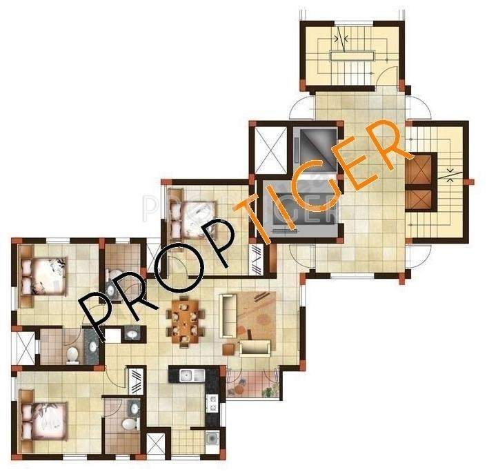 Indus Amber (3BHK+3T (1,350 sq ft) 1350 sq ft)