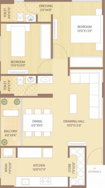  gunjan-flat Floor Plan Floor Plan