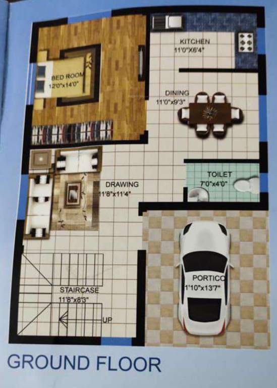  subhadra villa Floor Plan Ground Floor Plan