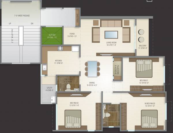  heights Floor Plan Floor Plan