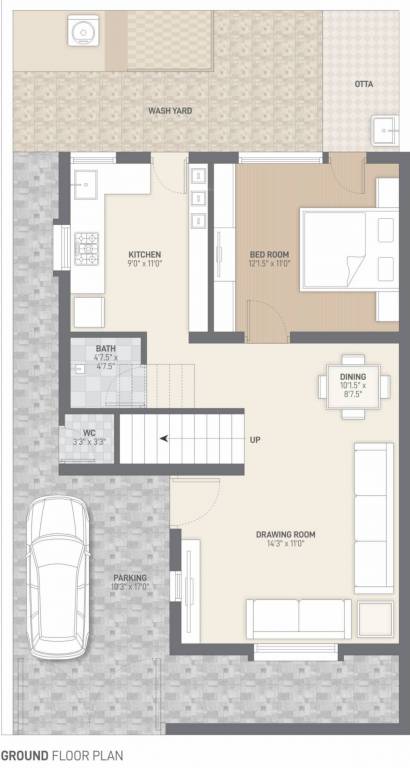  vraj vihar homes Floor Plan Ground Floor Plan