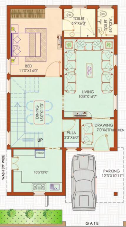 golden homes Floor Plan Ground Floor Plan