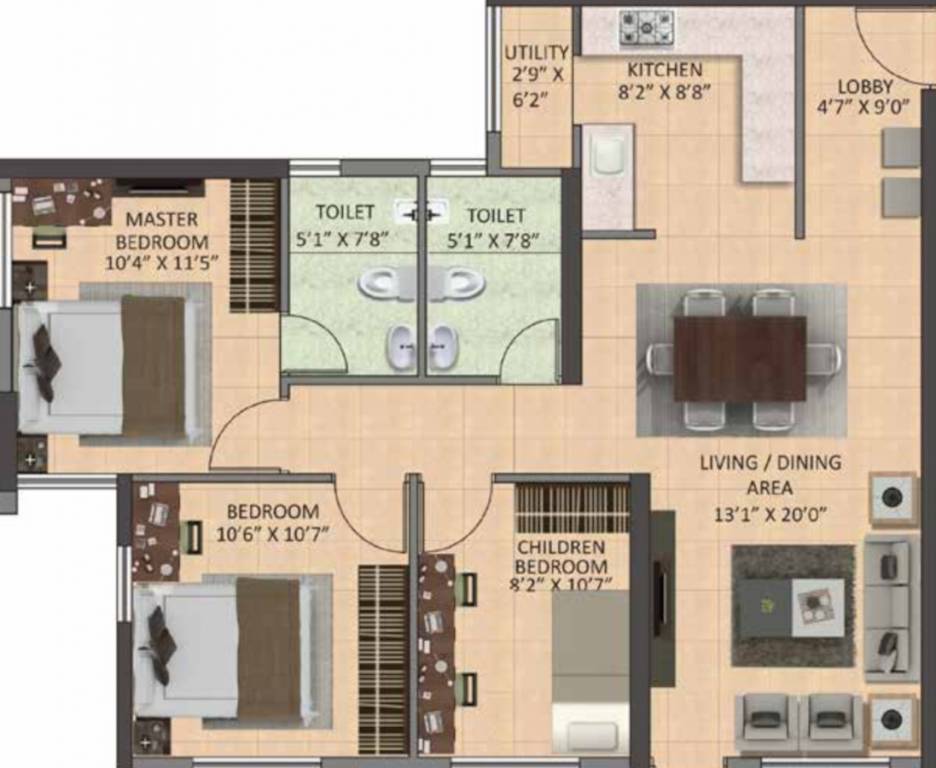 Floor Plan howrah tower a2 crest Floor Plan Floor Plan