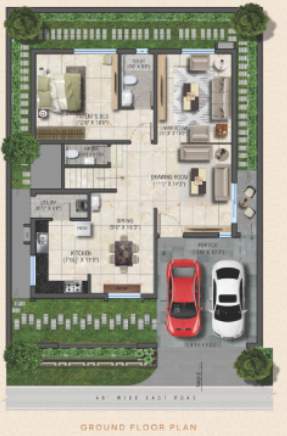  acs prime villas Floor Plan Ground Floor Plan