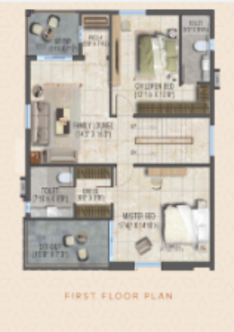  acs prime villas Floor Plan First Floor Plan