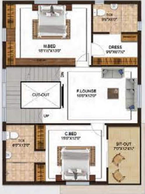 boppanas inuganti lakeview villas Floor Plan First Floor Plan
