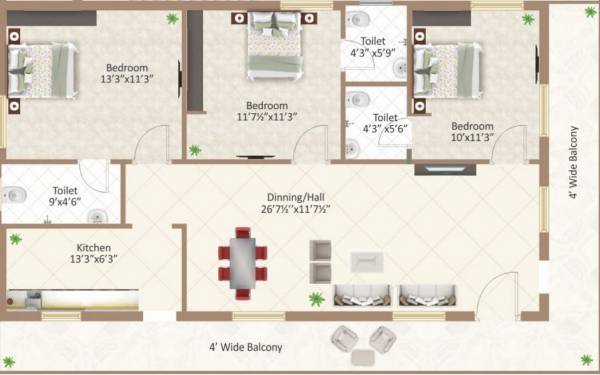 Floor Plan akshaya-residency Floor Plan Floor Plan