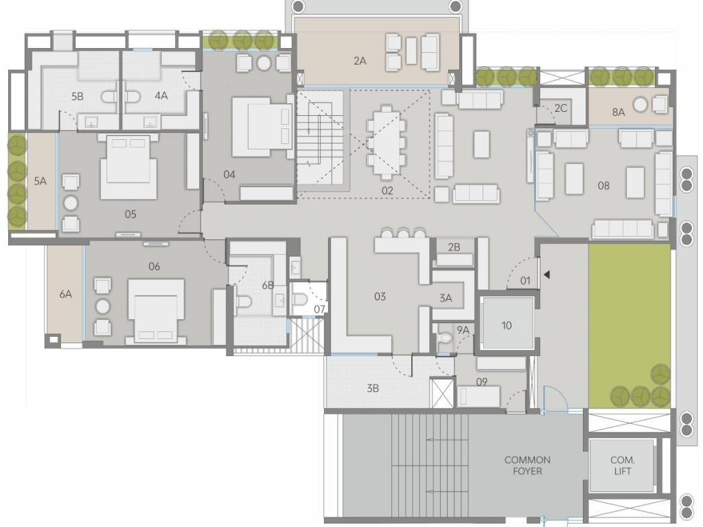 keystone skymont Floor Plan Lower Level Penthouse Plan