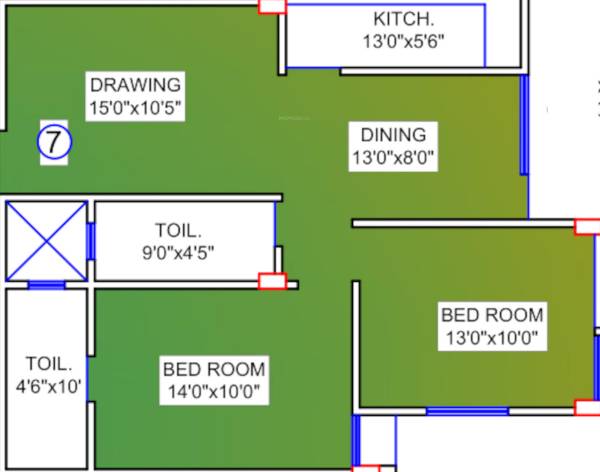  gulzar-apartment Floor Plan Floor Plan