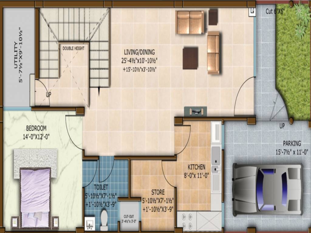  divine colonia villa Floor Plan Ground Floor Plan