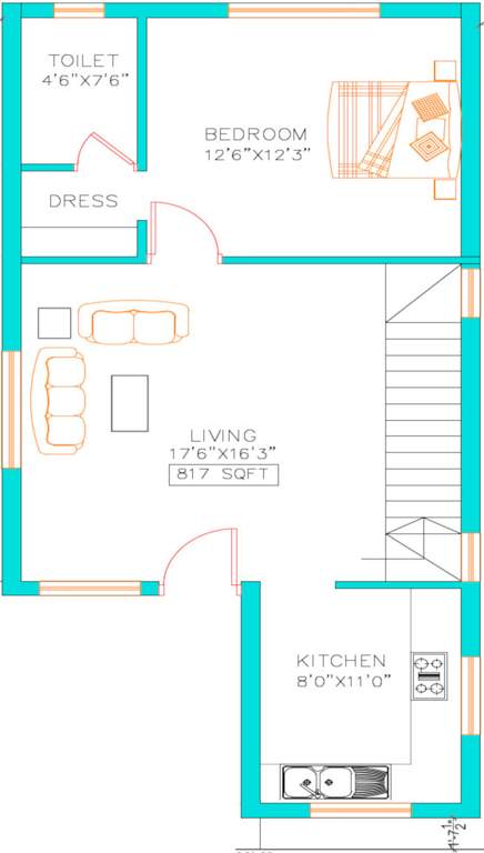  serene villas Floor Plan Ground Floor Plan