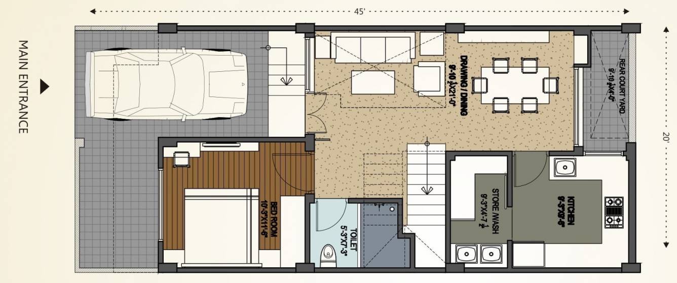  homes Floor Plan Ground Floor Plan