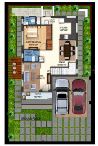  palm springs Floor Plan Upper Ground Floor Plan