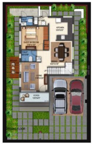  palm springs Floor Plan Ground Floor Plan