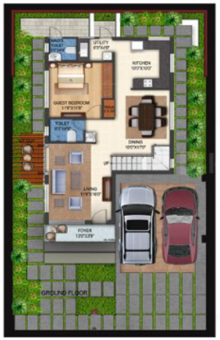  palm springs Floor Plan Ground Floor Plan