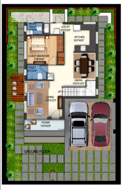  palm springs Floor Plan Ground Floor Plan