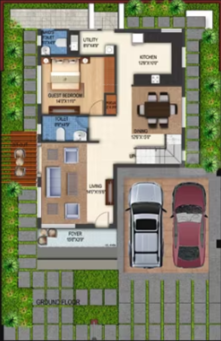 palm springs Floor Plan Ground Floor Plan