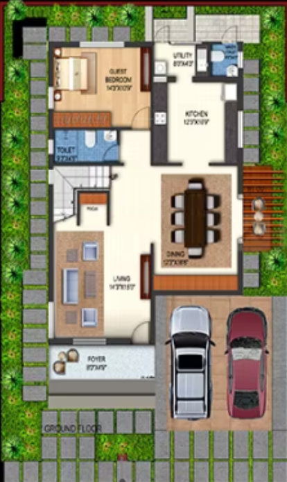  palm springs Floor Plan Ground Floor Plan