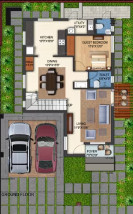  palm springs Floor Plan Ground Floor Plan