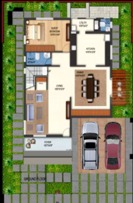  palm springs Floor Plan Ground Floor Plan