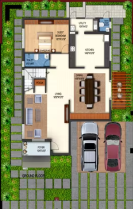  palm springs Floor Plan Ground Floor Plan
