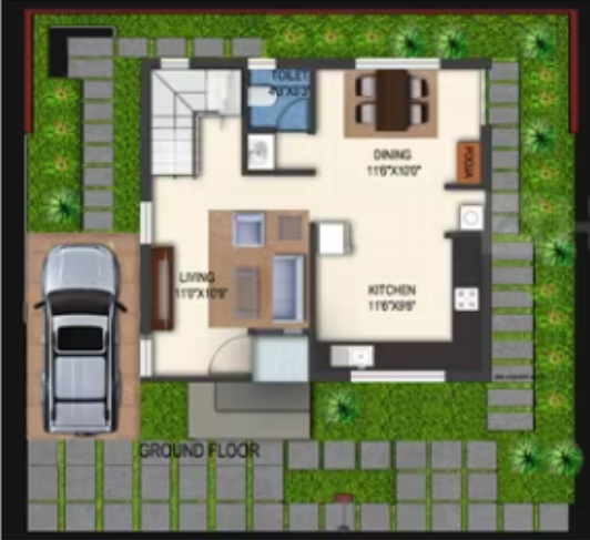  palm springs Floor Plan Ground Floor Plan