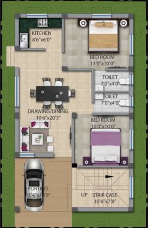  niladri avenue Floor Plan Ground Floor Plan