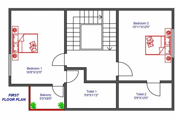  exotica-bungalows Floor Plan First Floor Plan