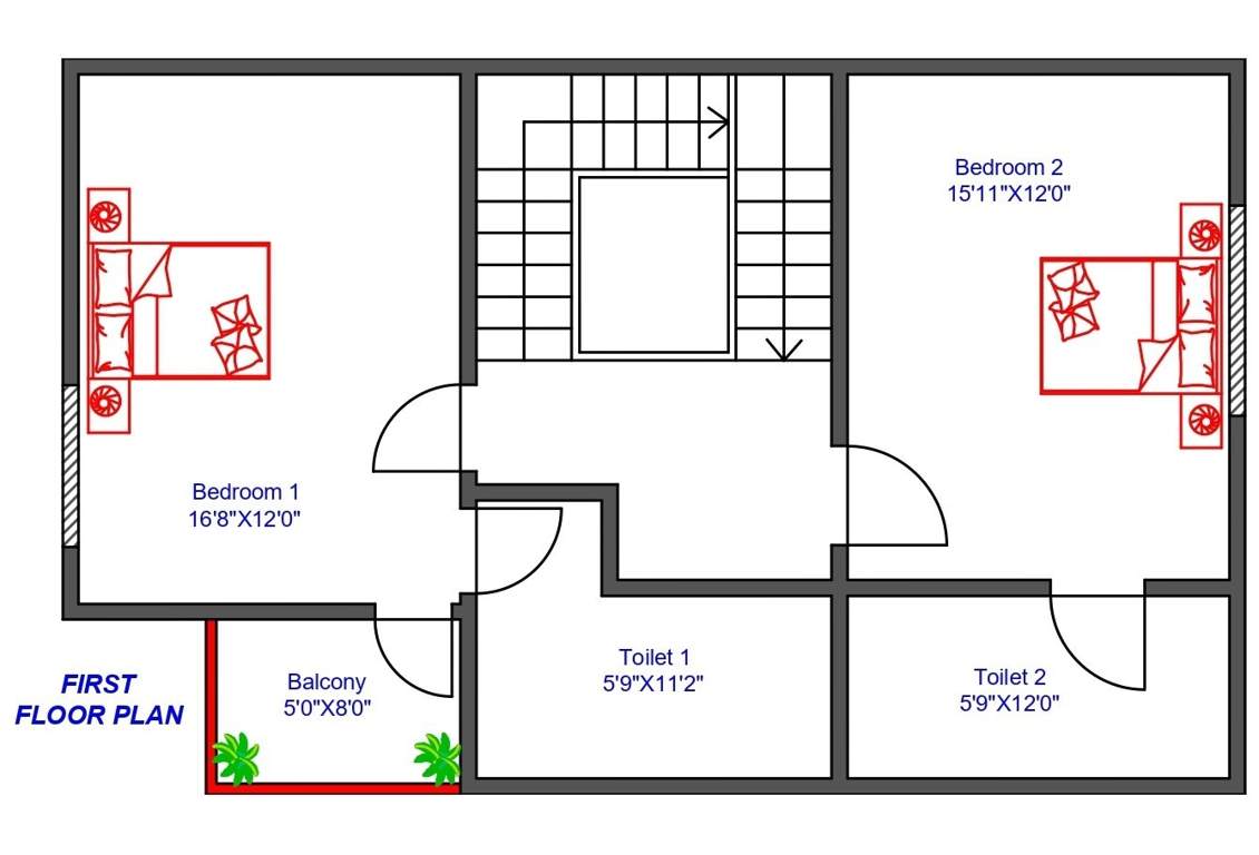 exotica bungalows Floor Plan First Floor Plan