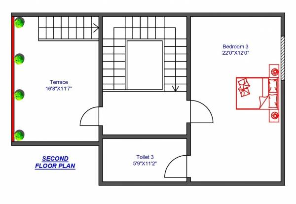  exotica-bungalows Floor Plan Second Floor Plan