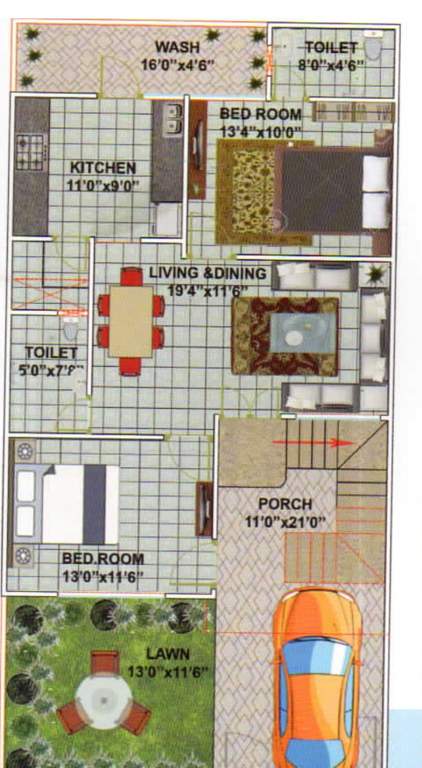  shri ram residency Floor Plan Ground Floor Plan