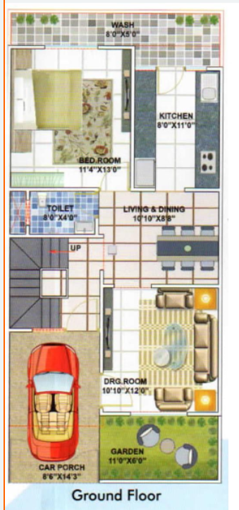  shri ram residency Floor Plan Ground Floor Plan