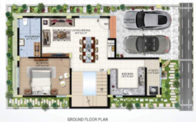  prakruthi villa Floor Plan Ground Floor Plan